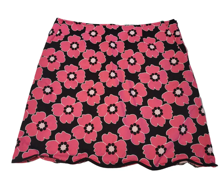 Golftini Black & Pink Floral Golf Skort Size 6