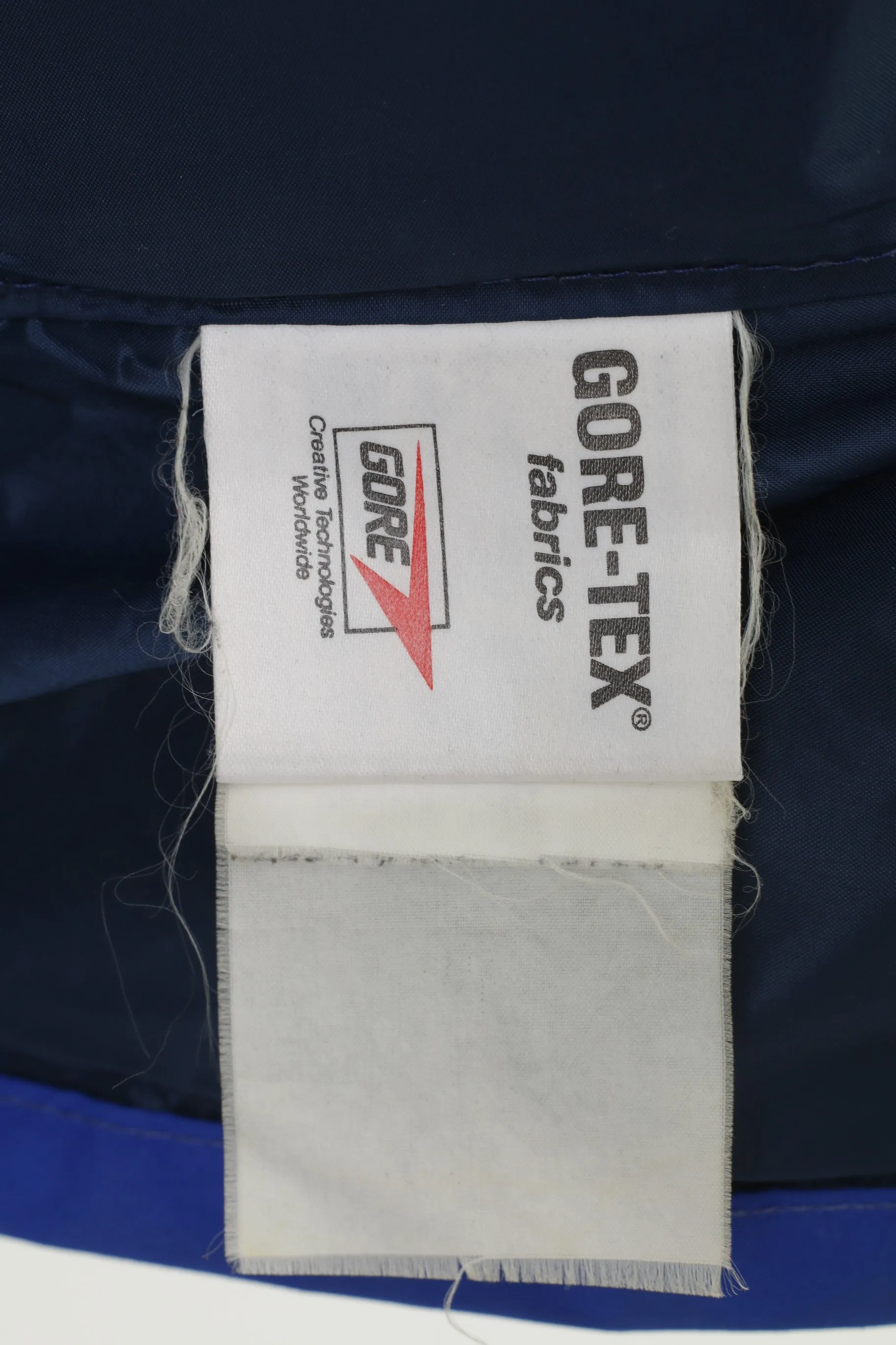 Gore Men L Jacket Gore Tex Navy Full Zipper Hood Waterproof Padded Outwear Top