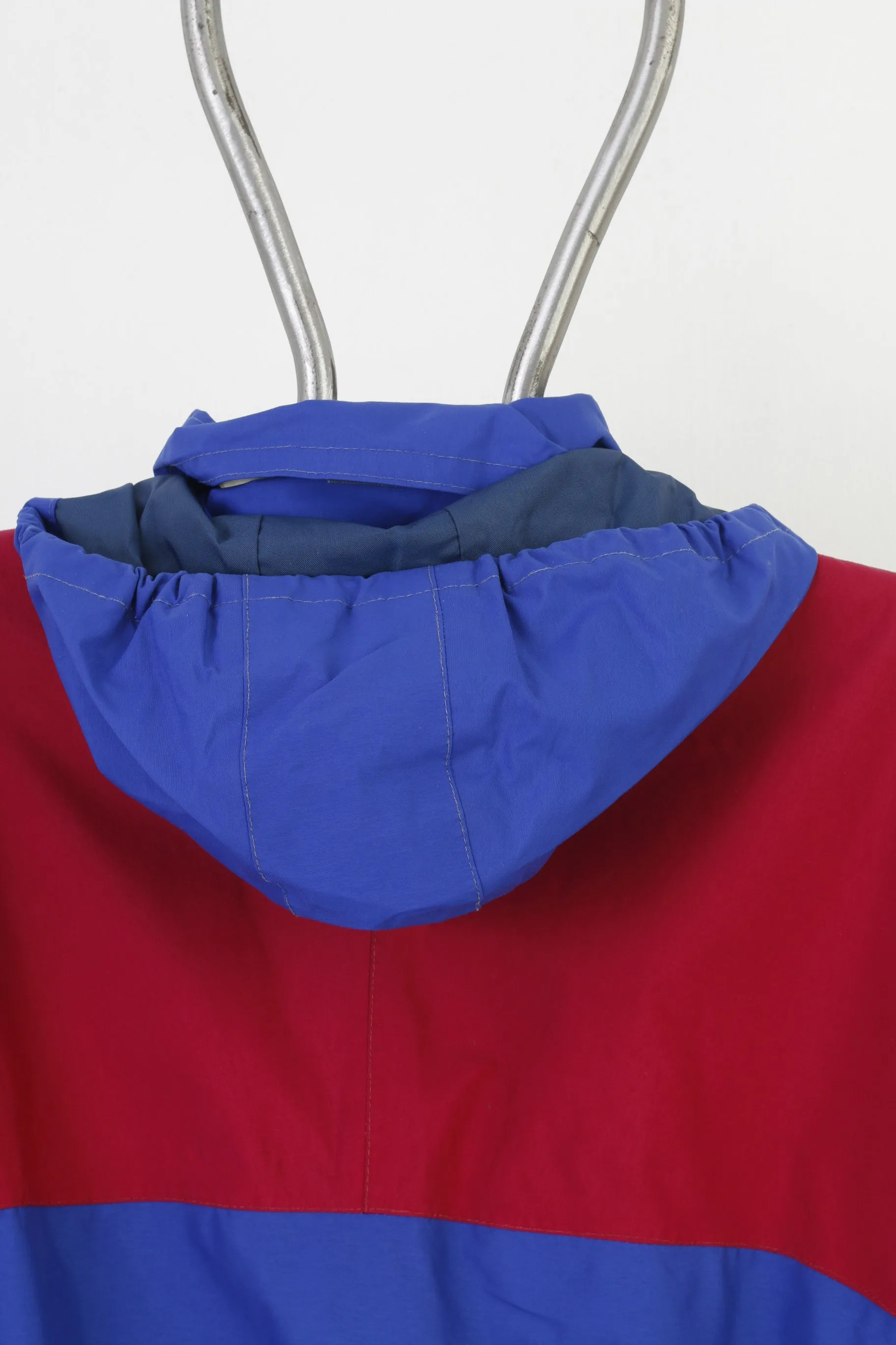 Gore Men L Jacket Gore Tex Navy Full Zipper Hood Waterproof Padded Outwear Top
