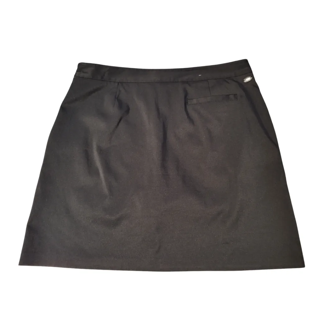 Greg Norman Black Faux Button Golf Skort Size 10 MSP$79