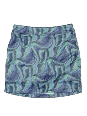 Greg Norman Blue & Green Print Golf Skort Size S MSP$79