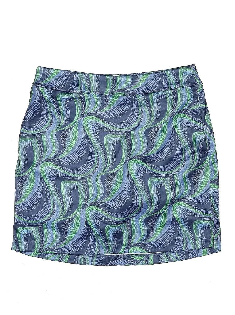 Greg Norman Blue & Green Print Golf Skort Size S MSP$79