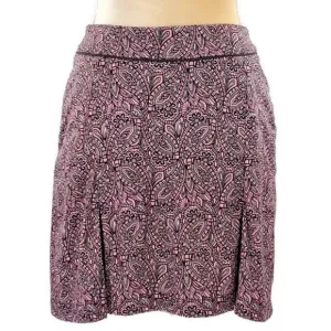 Greg Norman Pink, Black & White Paisley Pleated Skort Size XL