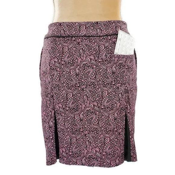 Greg Norman Pink Paisley Women's Golf Skort Size XL