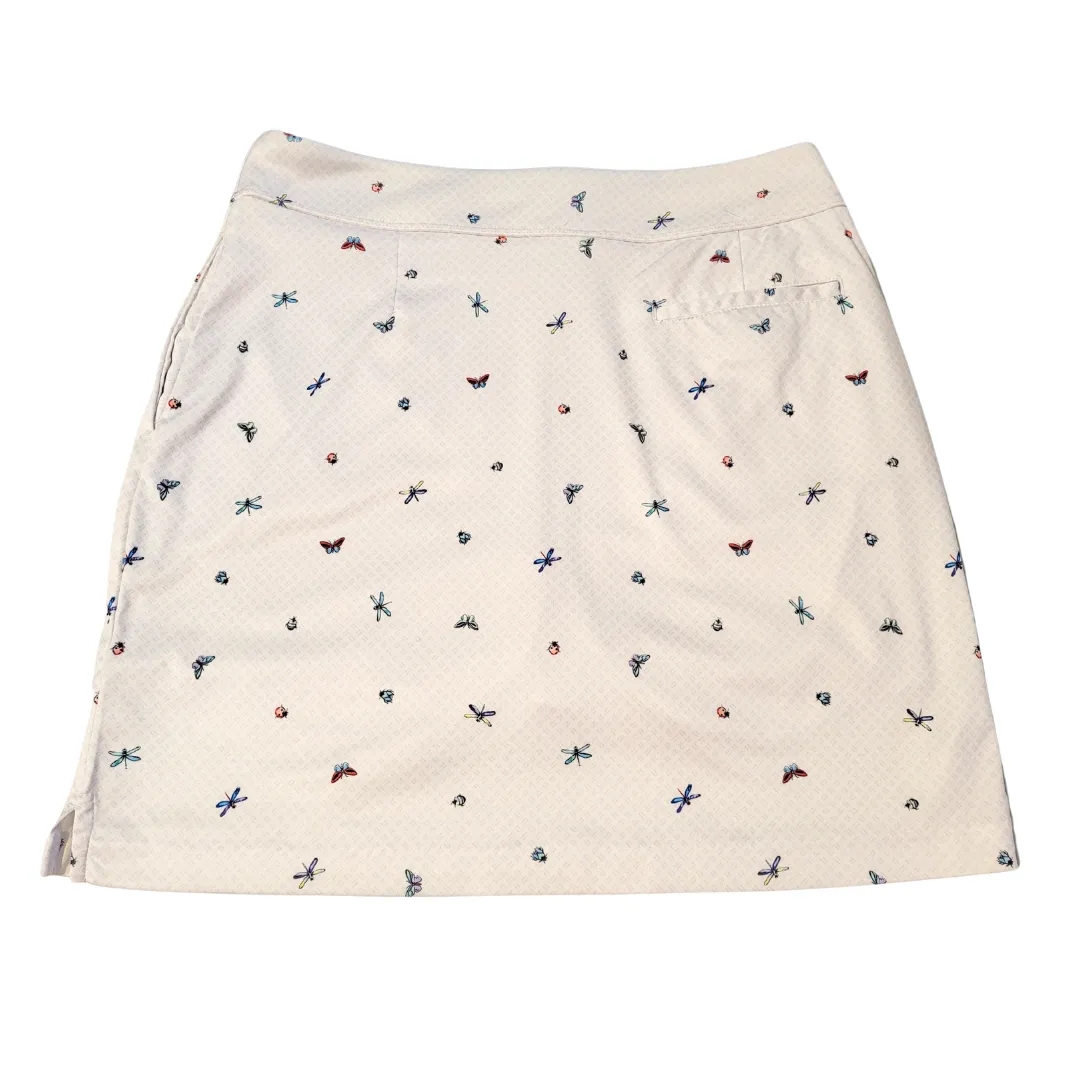 Greg Norman White Print Women's Golf Skort Size S MSP$79
