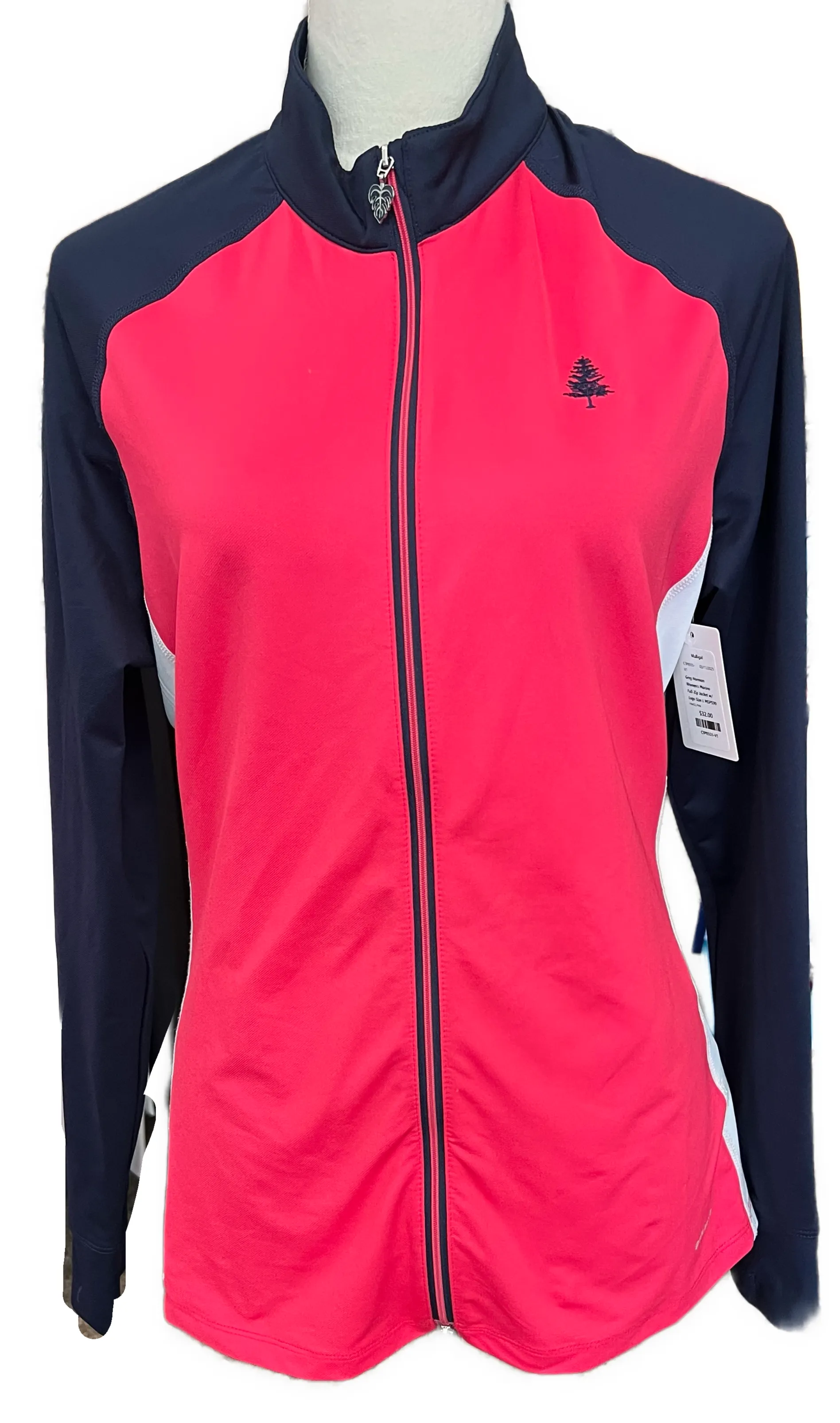 Greg Norman Women's Marina Full-Zip Jacket w/ Logo Size L MSP$99