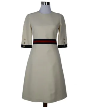 Gucci Cream Red & Navy Striped Dress sz 2