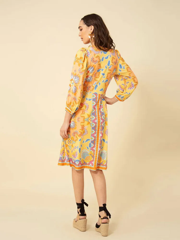Hale Bob Genesis Dress Yellow