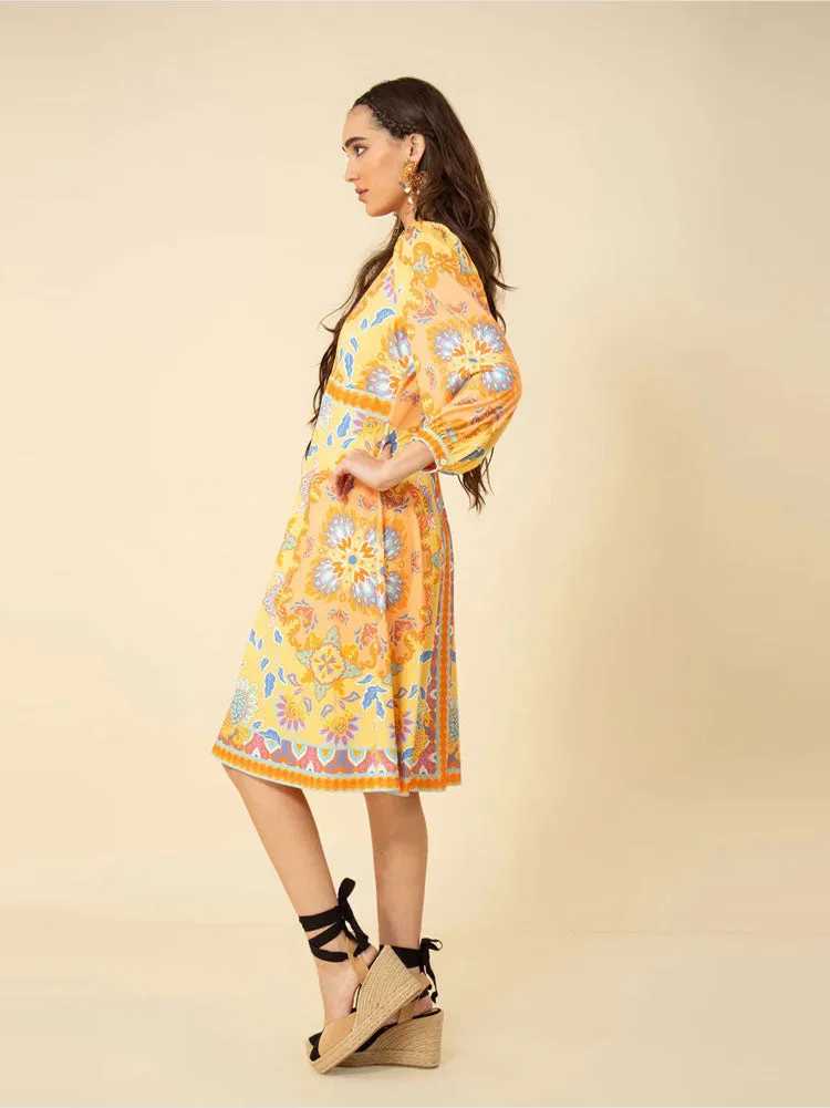 Hale Bob Genesis Dress Yellow