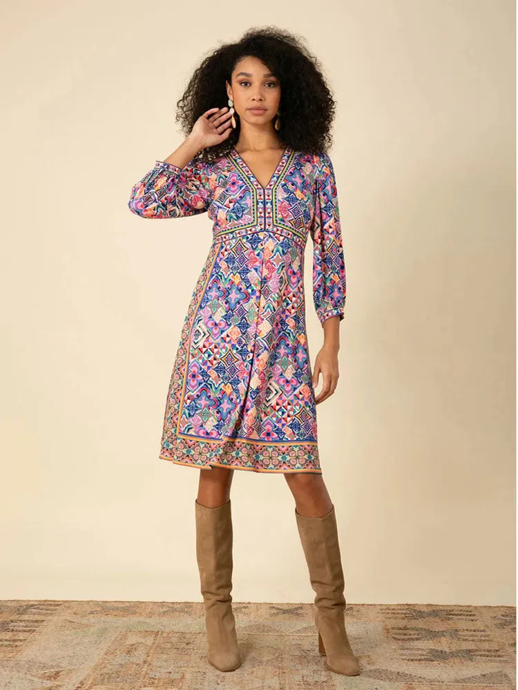 Hale Bob Gracelynn Dress Periwinkle