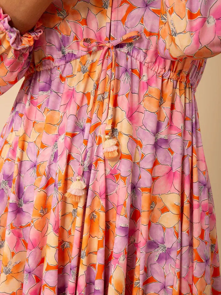Hale Bob Journee Dress Orange