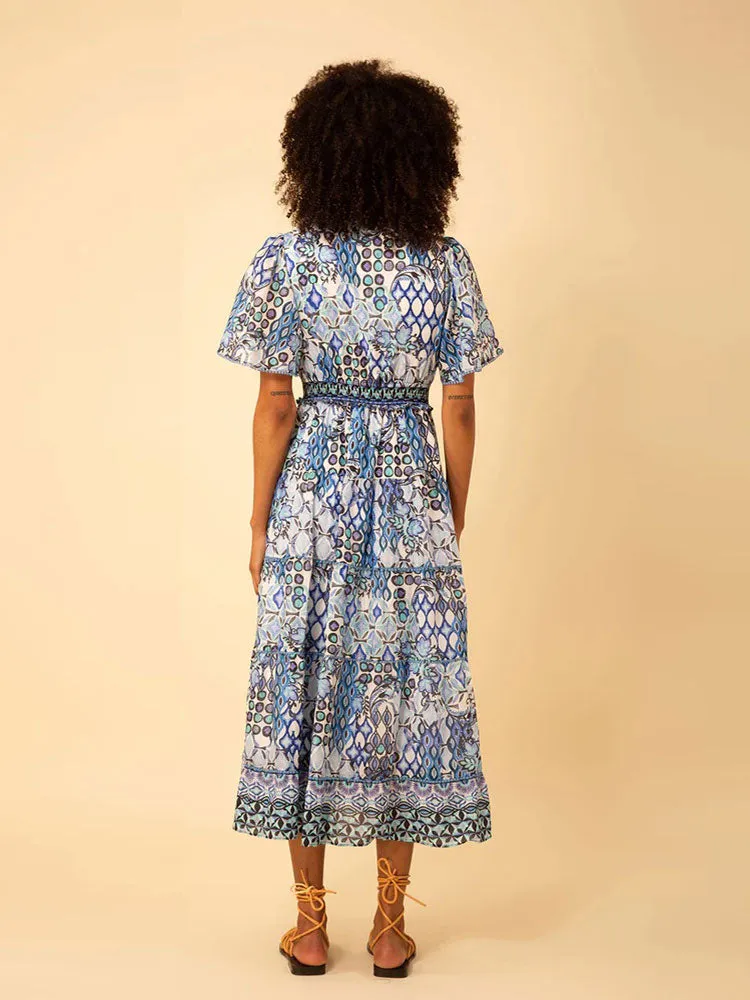 Hale Bob Leia Dress Blue