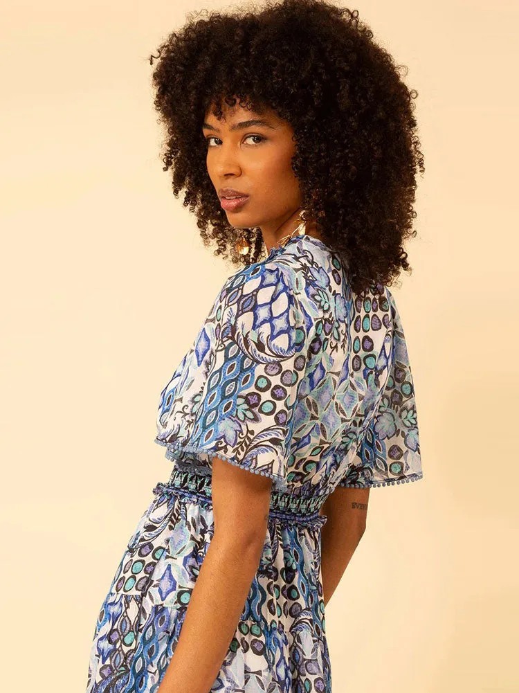 Hale Bob Leia Dress Blue