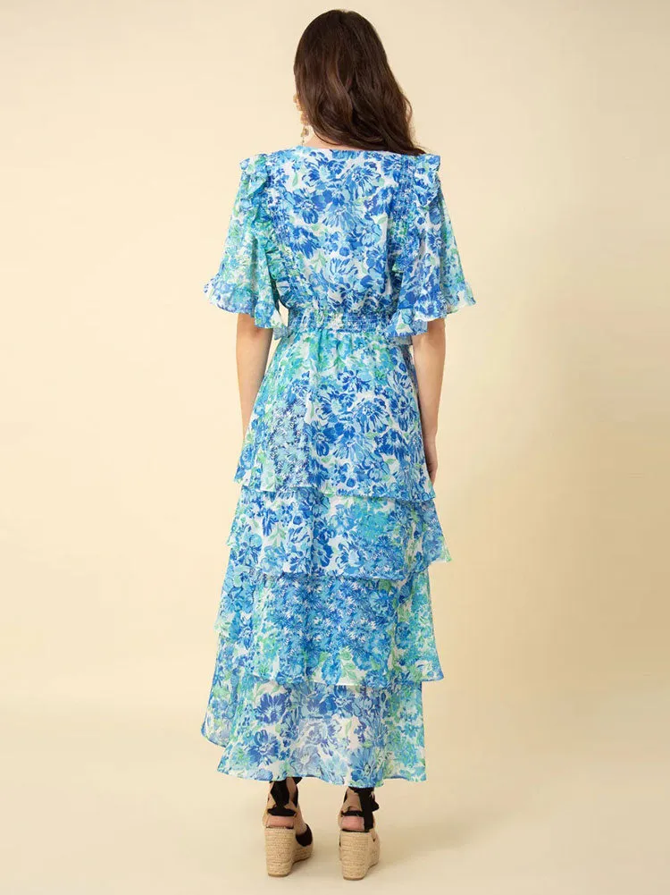 Hale Bob Peyton Dress Blue