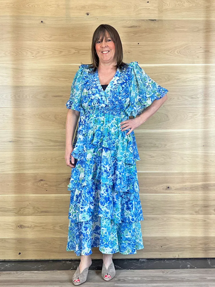 Hale Bob Peyton Dress Blue