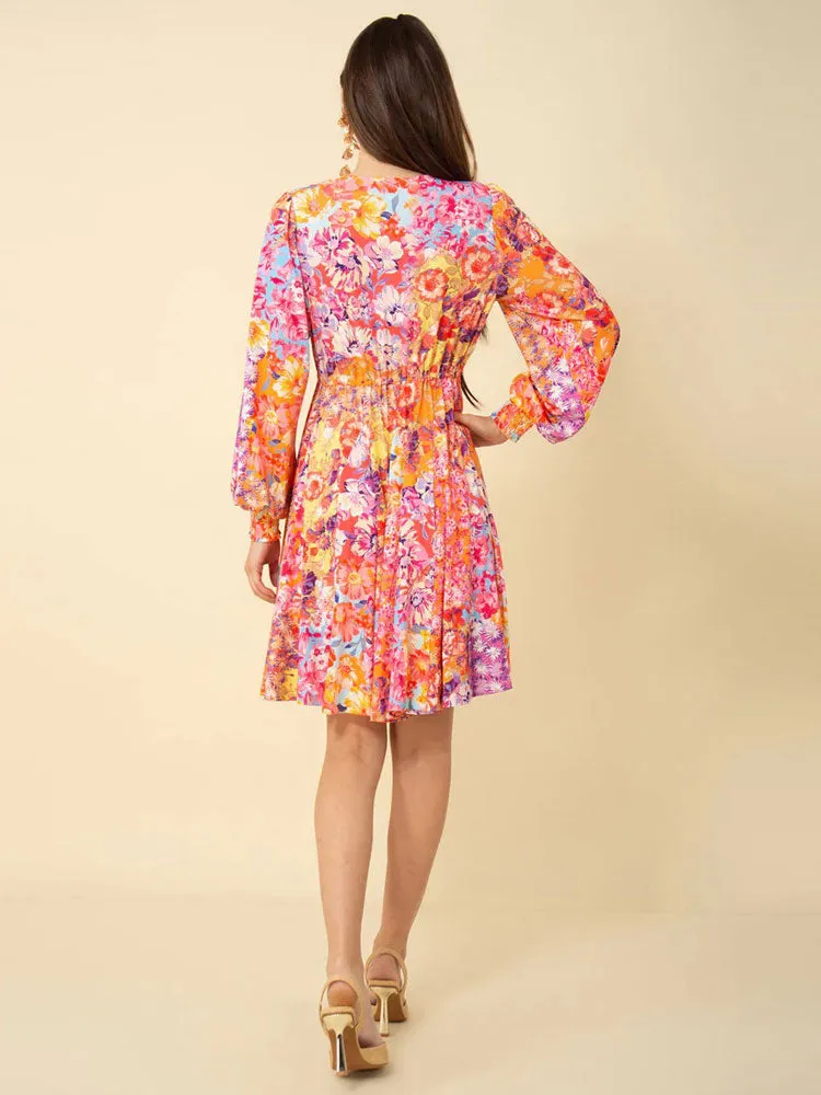 Hale Bob Piper Dress Coral