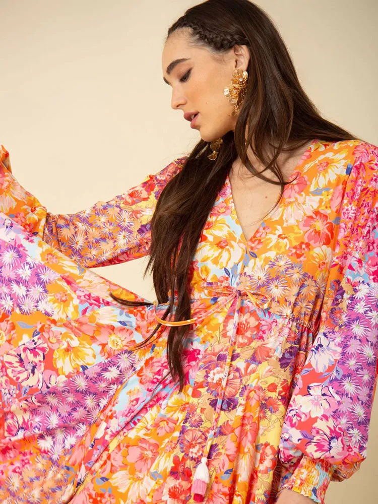 Hale Bob Piper Dress Coral