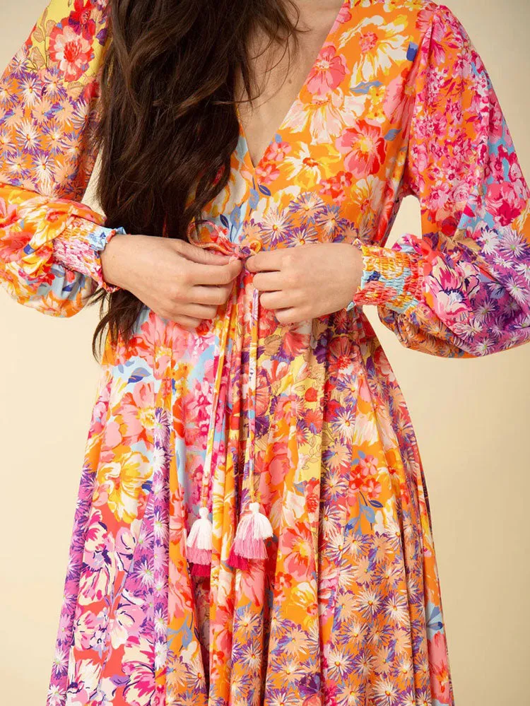 Hale Bob Piper Dress Coral