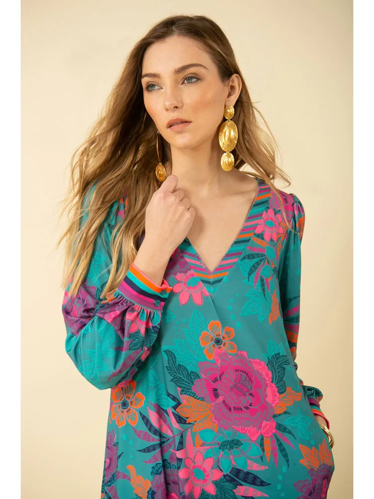 Hale Bob Presley Dress Teal