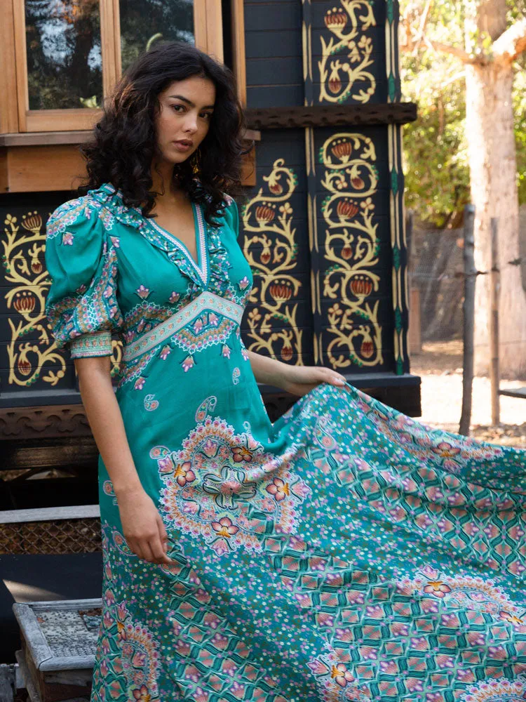 Hale Bob Soraya Dress Teal