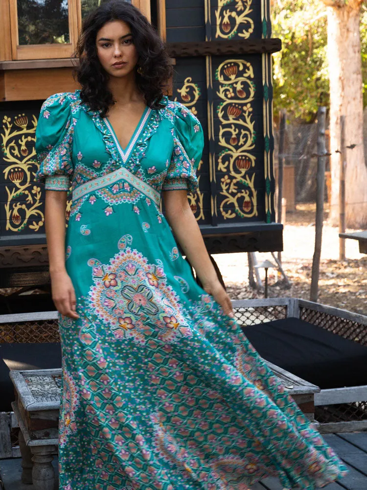 Hale Bob Soraya Dress Teal