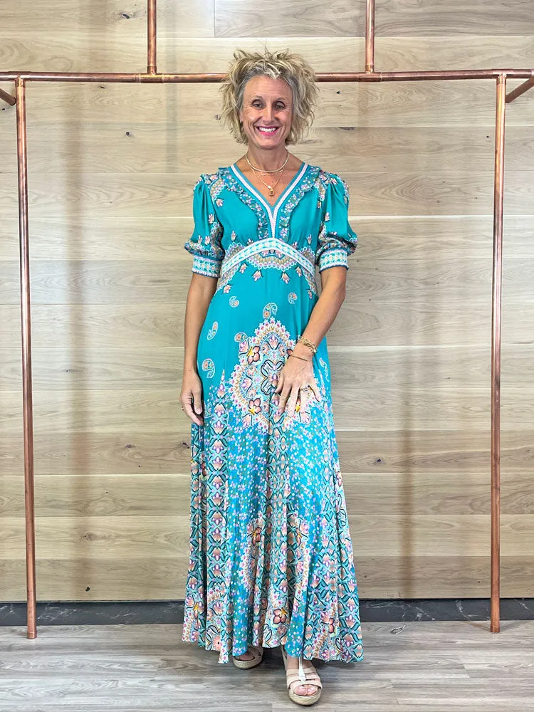 Hale Bob Soraya Dress Teal
