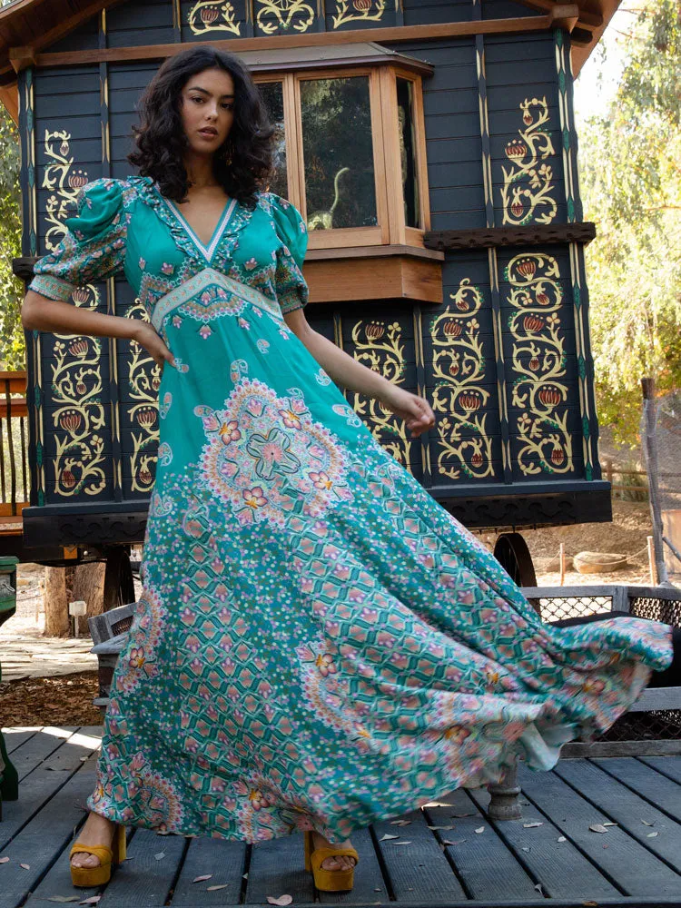 Hale Bob Soraya Dress Teal