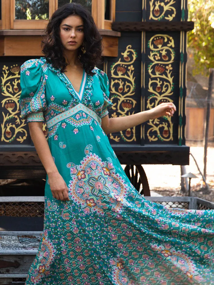 Hale Bob Soraya Dress Teal