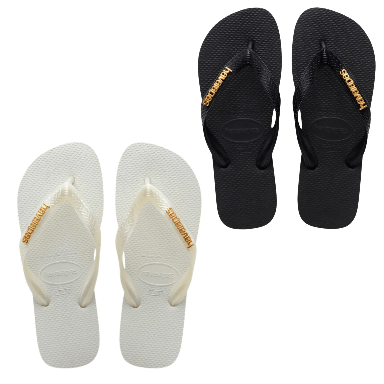 Havaianas Womens Logo Metallic Flip Flops