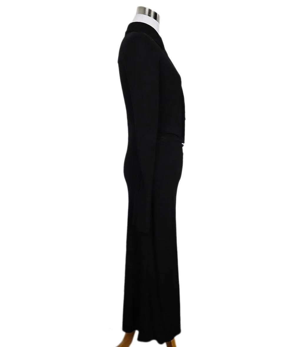 Helmut Lang Black Gathered Dress sz 2