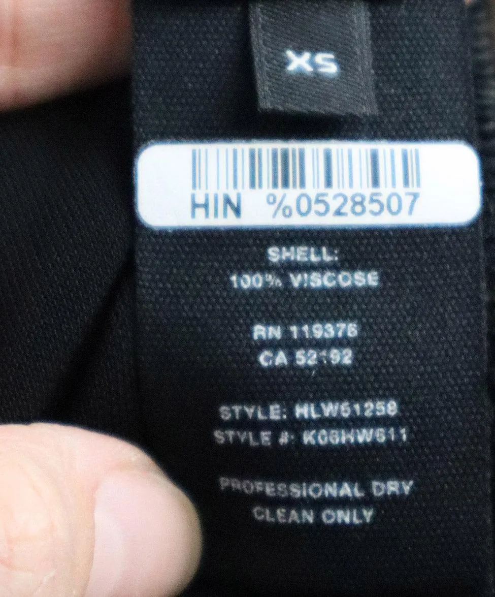 Helmut Lang Black Gathered Dress sz 2
