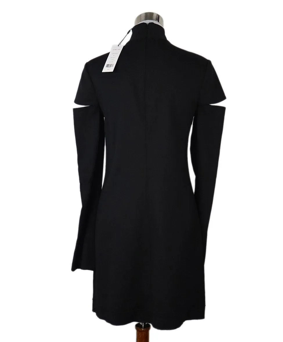 Helmut Lang Black Wool Cutouts Dress sz 8