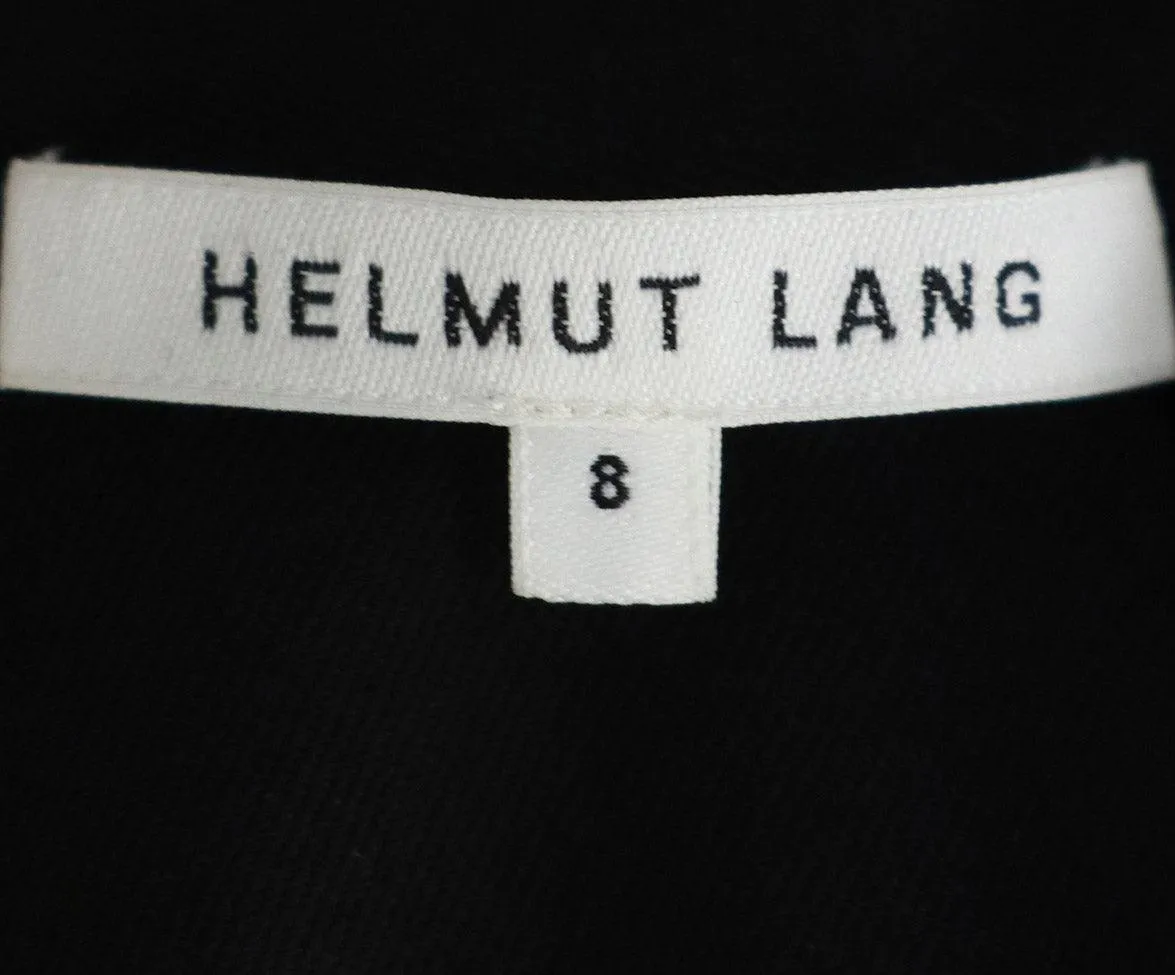 Helmut Lang Black Wool Cutouts Dress sz 8
