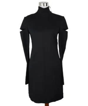 Helmut Lang Black Wool Cutouts Dress sz 8