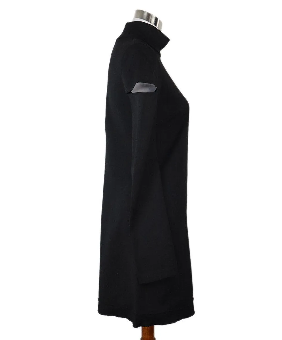 Helmut Lang Black Wool Cutouts Dress sz 8