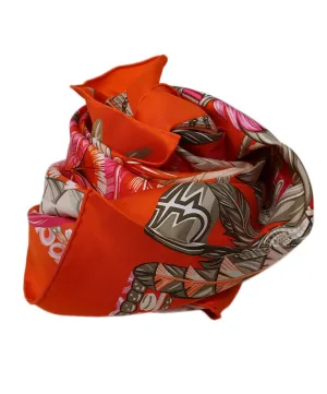Hermes Danse Pacifique Print Silk Scarf