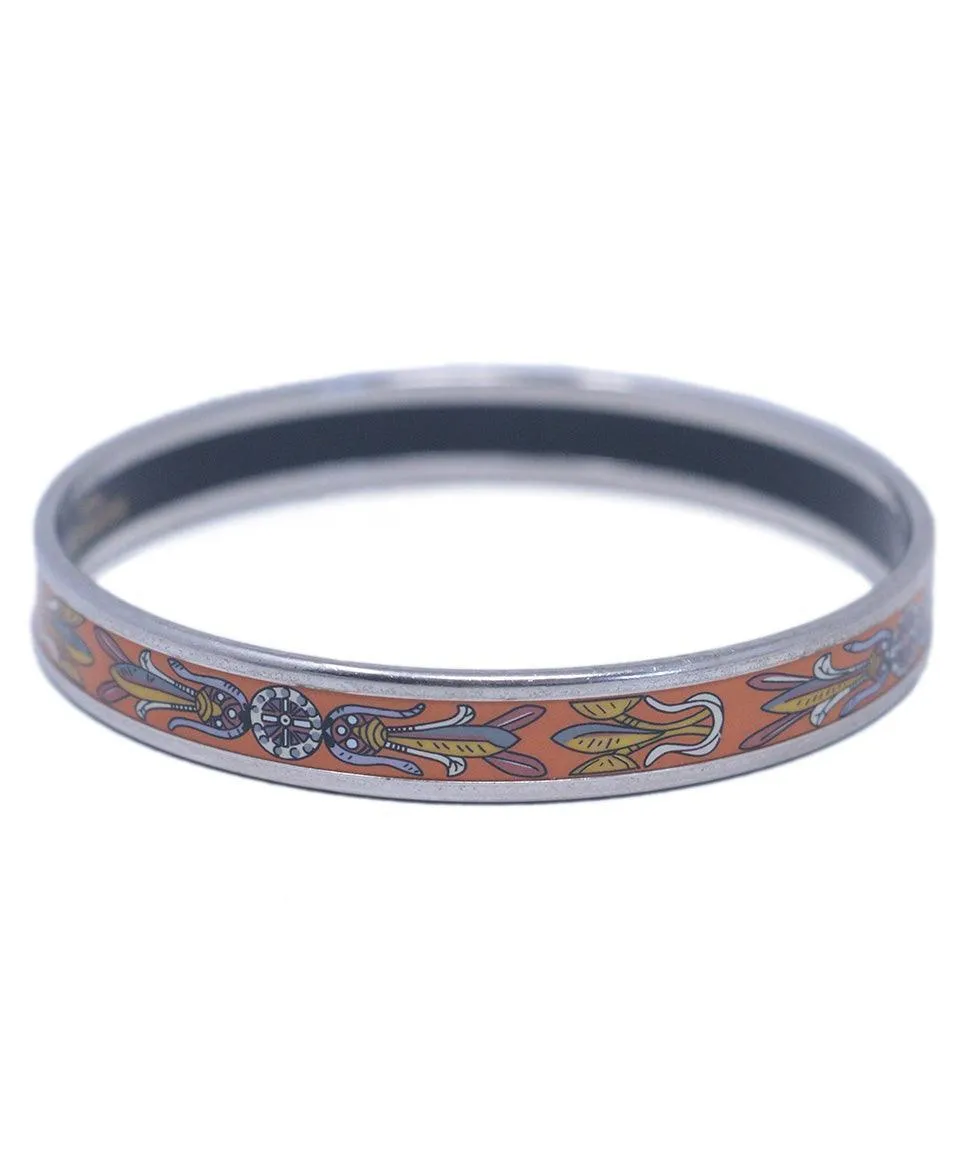 Hermes Orange 65 Small Narrow Bangle