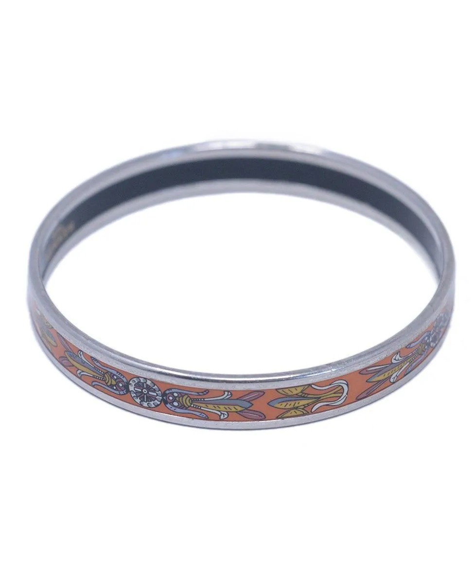 Hermes Orange 65 Small Narrow Bangle
