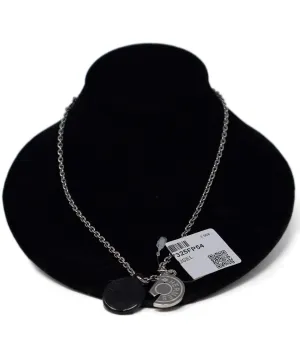 Hermes Silver & Black Pendant Necklace
