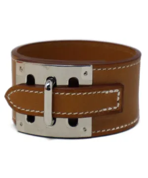 Hermes Tan Leather Barenia Intense Bracelet