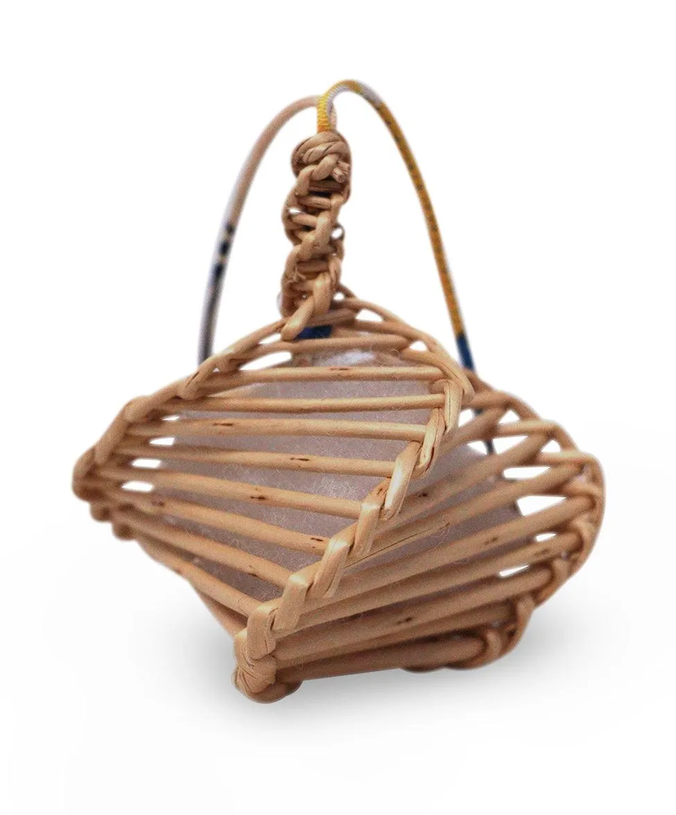 Hermes Wicker & Silk Bag Accessory