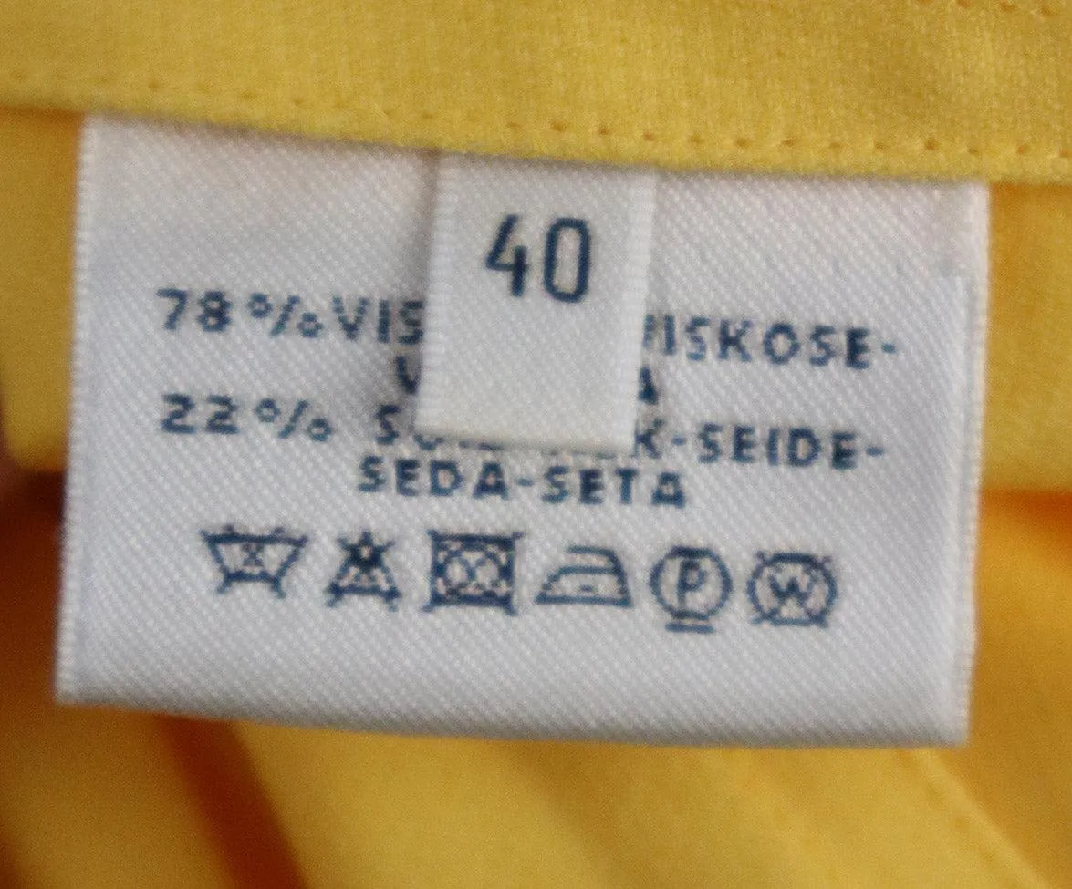 Hermes Yellow Silk Dress w/ Belt sz 8