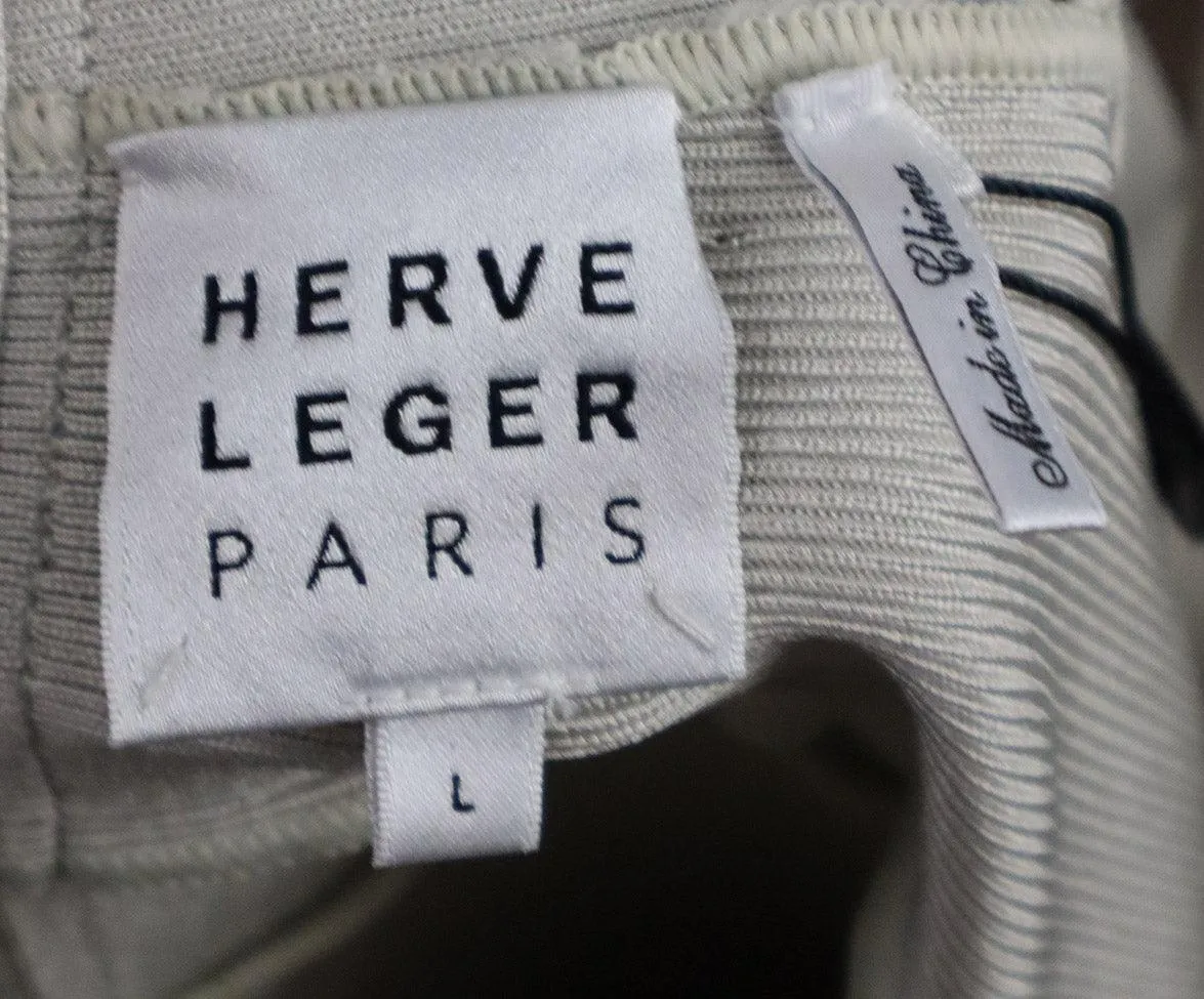 Herve Leger Silver Spandex Dress sz 8