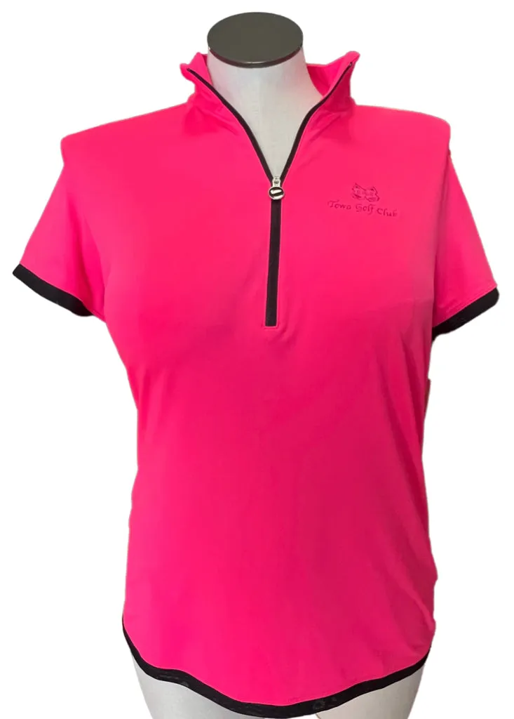 Hot Pink Nike Polo with Black Trim, Size XL MSP$70