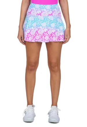 Ibkul Pink & Blue Jesse Print Pull-On Swing Skort Size S MSP$94