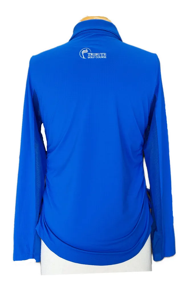 Ibkul Royal Blue Women's Golf Pullover w/Logo Size M