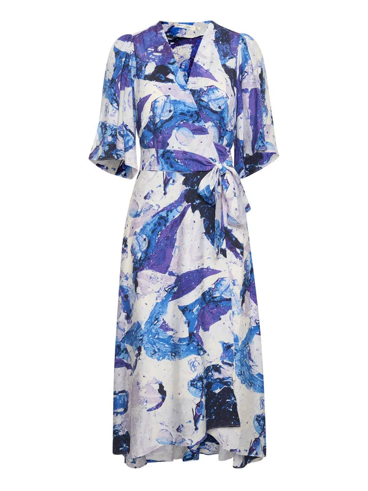 InWear ElitaIW Wrap Dress Graffiti Wall Purple