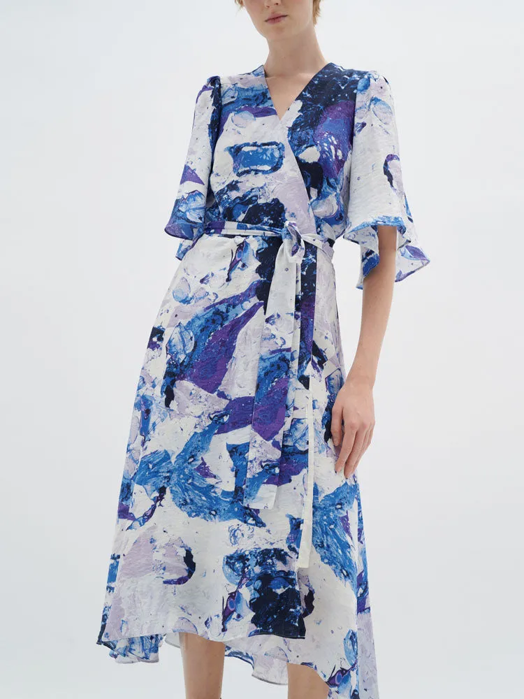 InWear ElitaIW Wrap Dress Graffiti Wall Purple