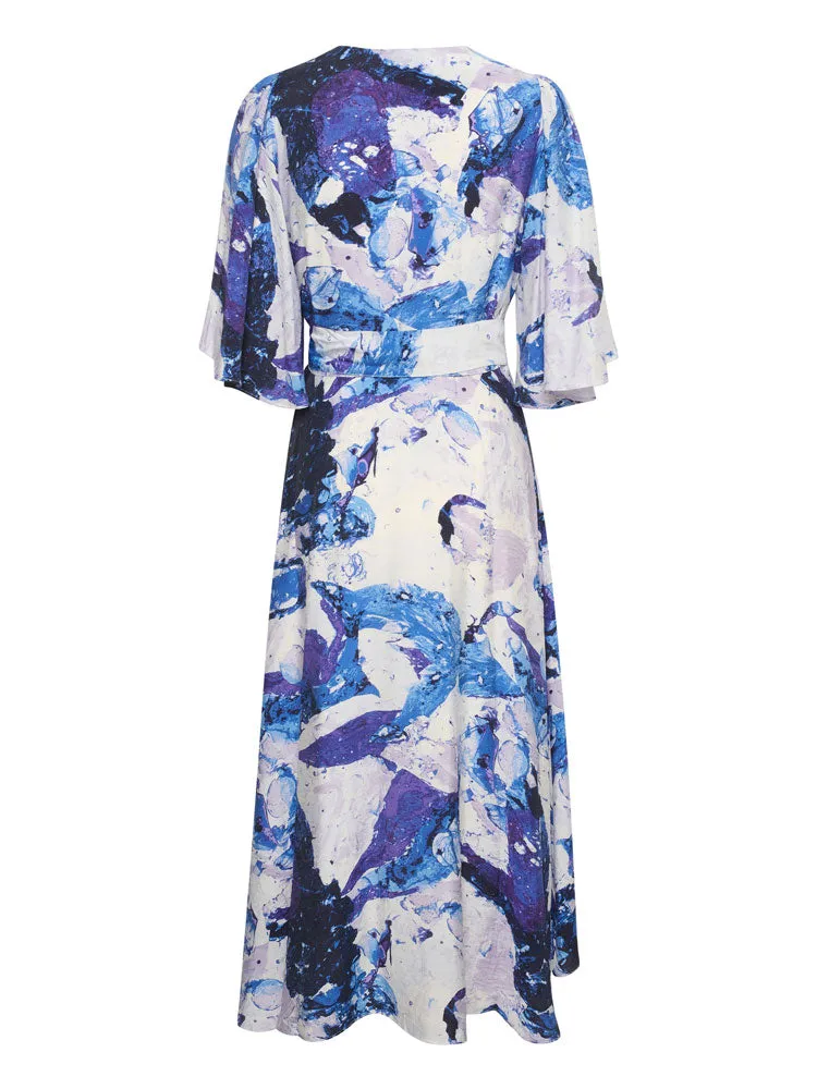InWear ElitaIW Wrap Dress Graffiti Wall Purple