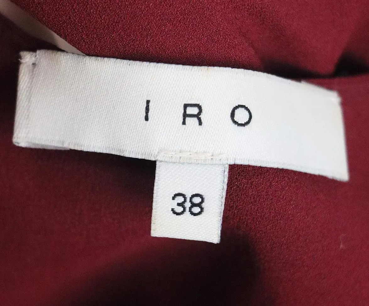 IRO Burgundy Silk Dress sz 4